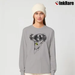 Women’s Batman Cartoon Logo Long-Sleeve Top in sport grey | Sleek, Versatile, All-Season