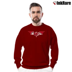 Men’s Batman Chiefs NFL Football Crossover Design Crewneck Sweatshirt in maroon | Cozy Fabric, Clean Style