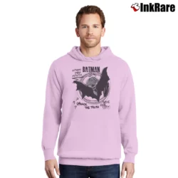 Men’s Batman Comic Book Cover Art Graphic Pullover Hoodie in light pink | Cozy, Durable, Modern Fit