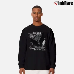 Men’s Batman Comic Book Cover Art Graphic Long-Sleeve Shirt in black | Sleek, Lightweight, Year-Round Wear