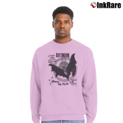 Men’s Batman Comic Book Cover Art Graphic Crewneck Sweatshirt in light pink | Cozy Fabric, Clean Style