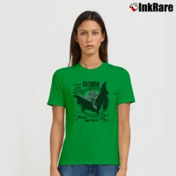 Women’s Batman Comic Book Cover Art Graphic Signature T-Shirt in irish green | Soft, Flattering Fit