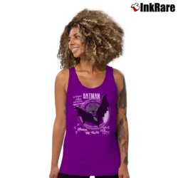 Women’s Batman Comic Book Cover Art Graphic Tank Top in purple | Lightweight, Movement-Friendly