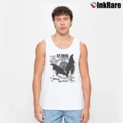 Men’s Batman Comic Book Cover Art Graphic Tank Top in white | Breathable, Active-Friendly Design
