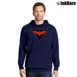 Men’s Batman Earth 2 Retro Comic Style Pullover Hoodie in navy | Cozy, Durable, Modern Fit