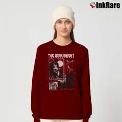 Women’s Batman Fan Art Comic Inspired Graphic Long-Sleeve Top in maroon | Sleek, Versatile, All-Season