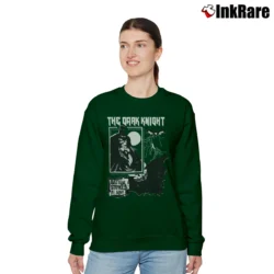 Women’s Batman Fan Art Comic Inspired Graphic Relaxed Sweatshirt in forest green | Soft, Laid-Back Vibe