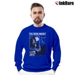 Men’s Batman Fan Art Comic Inspired Graphic Crewneck Sweatshirt in royal blue | Cozy Fabric, Clean Style