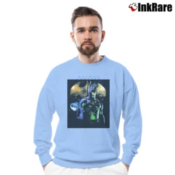 Men’s Batman Forever 1995 Promo Crewneck Sweatshirt in light blue | Cozy Fabric, Clean Style