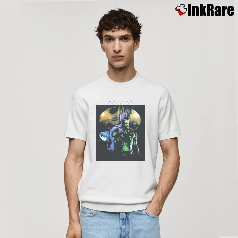 Men’s Batman Forever 1995 Promo Classic T-Shirt in white | Soft, Breathable Everyday Wear