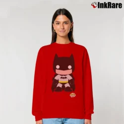 Women’s Batman Funko Pop Heroes Baby Graphic Relaxed Sweatshirt in red | Soft, Laid-Back Vibe