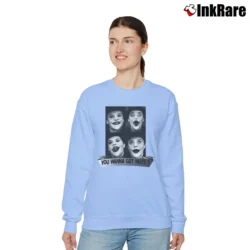 Women’s Batman Gotham Joker Jack Nicholson You Wanna Get Nuts Relaxed Sweatshirt in light blue | Soft, Laid-Back Vibe