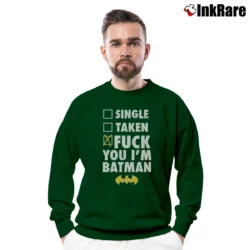 Men’s Batman Hoodie Superhero Comic Sweatshirt Crewneck Sweatshirt in forest green | Cozy Fabric, Clean Style
