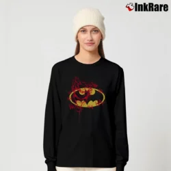 Women’s Batman Joker Graphic Comic Style Long-Sleeve Top in black | Sleek, Versatile, All-Season