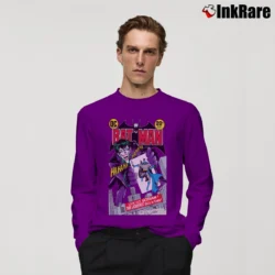 Men’s Batman Joker Hahaha DC Comics Summer Long-Sleeve Shirt in purple | Sleek, Lightweight, Year-Round Wear