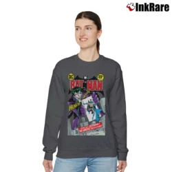 Women’s Batman Joker Hahaha DC Comics Summer Relaxed Sweatshirt in charcoal | Soft, Laid-Back Vibe