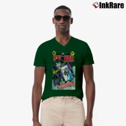 Men’s Batman Joker Hahaha DC Comics Summer V-Neck Tee in forest green | Sharp, Breathable, Everyday Staple