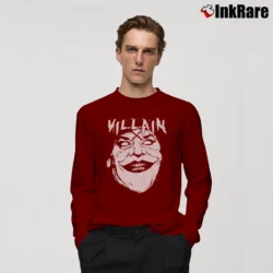 Men’s Batman Joker Jack Nicholson Villain Graphic Long-Sleeve Shirt in maroon | Sleek, Lightweight, Year-Round Wear