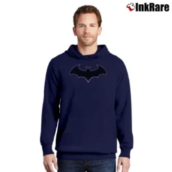Men’s Batman Logo Superhero Comic Graphic Pullover Hoodie in navy | Cozy, Durable, Modern Fit