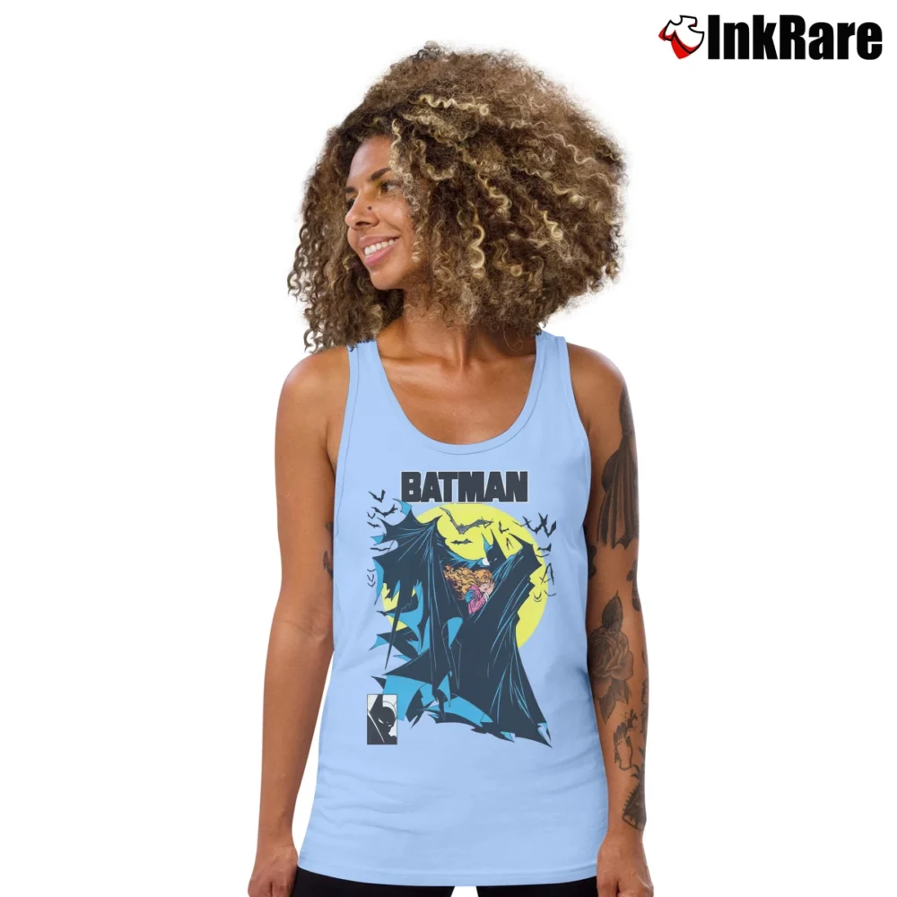 Women’s Batman McFarlane Art Comic Book Graphic Tank Top in light blue | Lightweight, Movement-Friendly