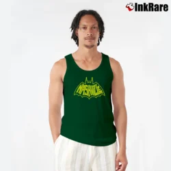 Men’s Batman Nashville City Graphic Tank Top in forest green | Breathable, Active-Friendly Design