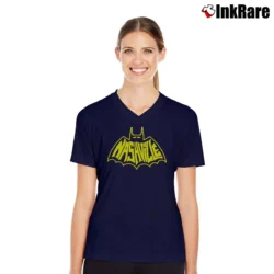 Women’s Batman Nashville City Graphic V-Neck Tee in navy | Chic Neckline, Soft Texture