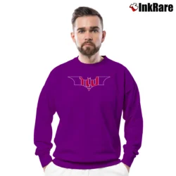 Men’s Batman New York Giants Crossover Crewneck Sweatshirt in purple | Cozy Fabric, Clean Style