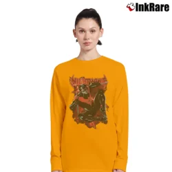 Women’s Batman Nightwing Black Graphic Long-Sleeve Top in orange | Sleek, Versatile, All-Season