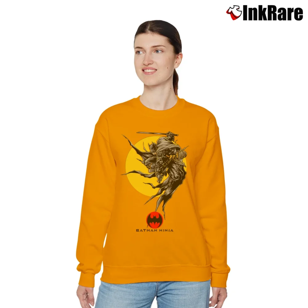 Women’s Batman Ninja Movie 2018 Poster Graphic Relaxed Sweatshirt in orange | Soft, Laid-Back Vibe