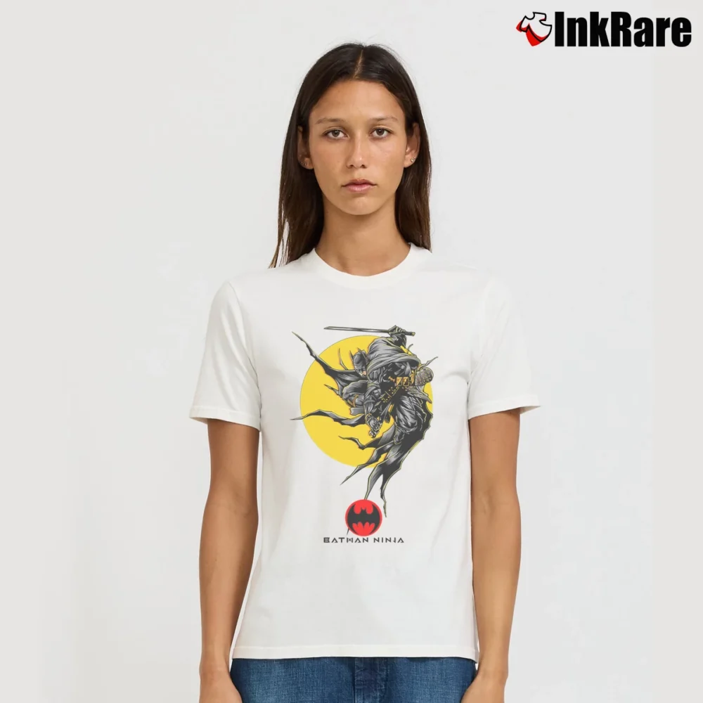 Women’s Batman Ninja Movie 2018 Poster Graphic Signature T-Shirt in white | Soft, Flattering Fit