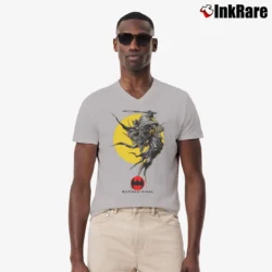 Men’s Batman Ninja Movie 2018 Poster Graphic V-Neck Tee in sport grey | Sharp, Breathable, Everyday Staple