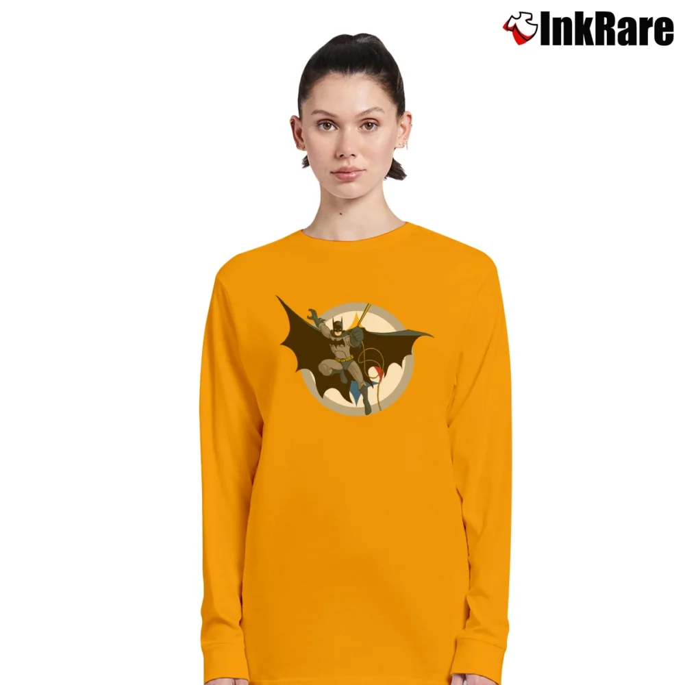 Women’s Batman Pittsburgh Steelers NFL Crossover Long-Sleeve Top in orange | Sleek, Versatile, All-Season