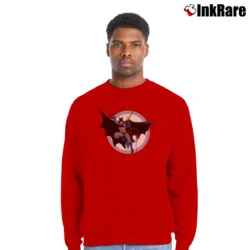 Men’s Batman Pittsburgh Steelers NFL Crossover Crewneck Sweatshirt in red | Cozy Fabric, Clean Style