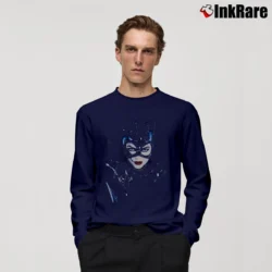 Men’s Batman Returns Catwoman Graphic Long-Sleeve Shirt in navy | Sleek, Lightweight, Year-Round Wear