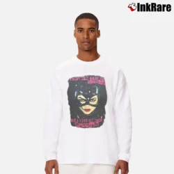 Men’s Batman Returns Catwoman Michelle Pfeiffer Movie Long-Sleeve Shirt in white | Sleek, Lightweight, Year-Round Wear