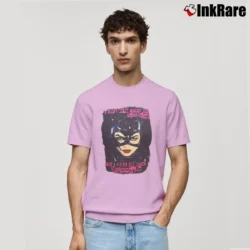 Men’s Batman Returns Catwoman Michelle Pfeiffer Movie Classic T-Shirt in light pink | Soft, Breathable Everyday Wear