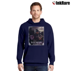 Men’s Batman Returns Catwoman Penguin DC Movie Pullover Hoodie in navy | Cozy, Durable, Modern Fit