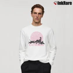 Men’s Batman Returns Catwoman Tim Burton Long-Sleeve Shirt in white | Sleek, Lightweight, Year-Round Wear