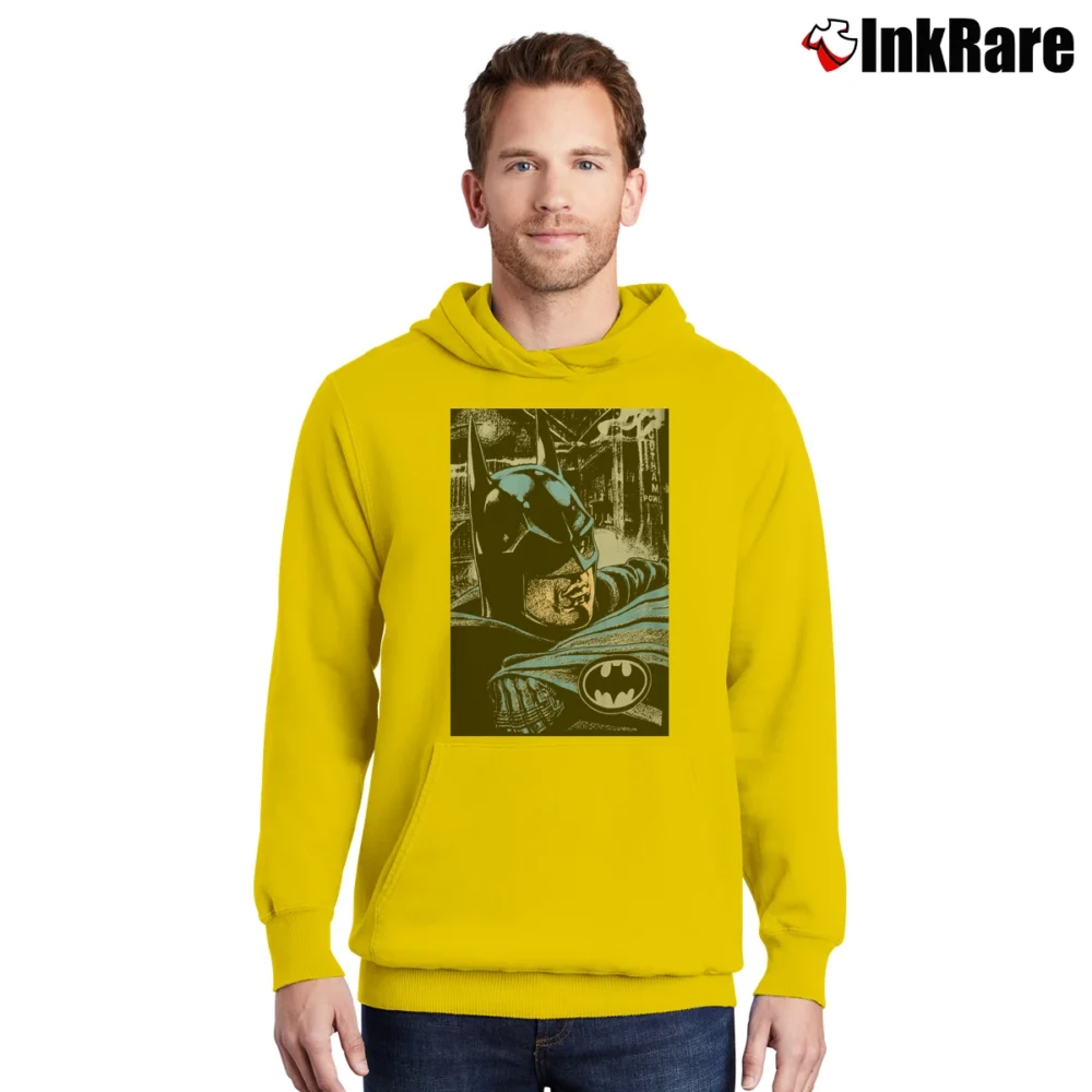 Men’s Batman Returns Movie Promo Pullover Hoodie in yellow | Cozy, Durable, Modern Fit