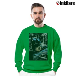 Men’s Batman Returns Movie Promo Crewneck Sweatshirt in irish green | Cozy Fabric, Clean Style