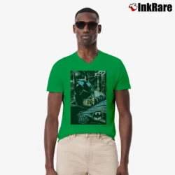 Men’s Batman Returns Movie Promo V-Neck Tee in irish green | Sharp, Breathable, Everyday Staple