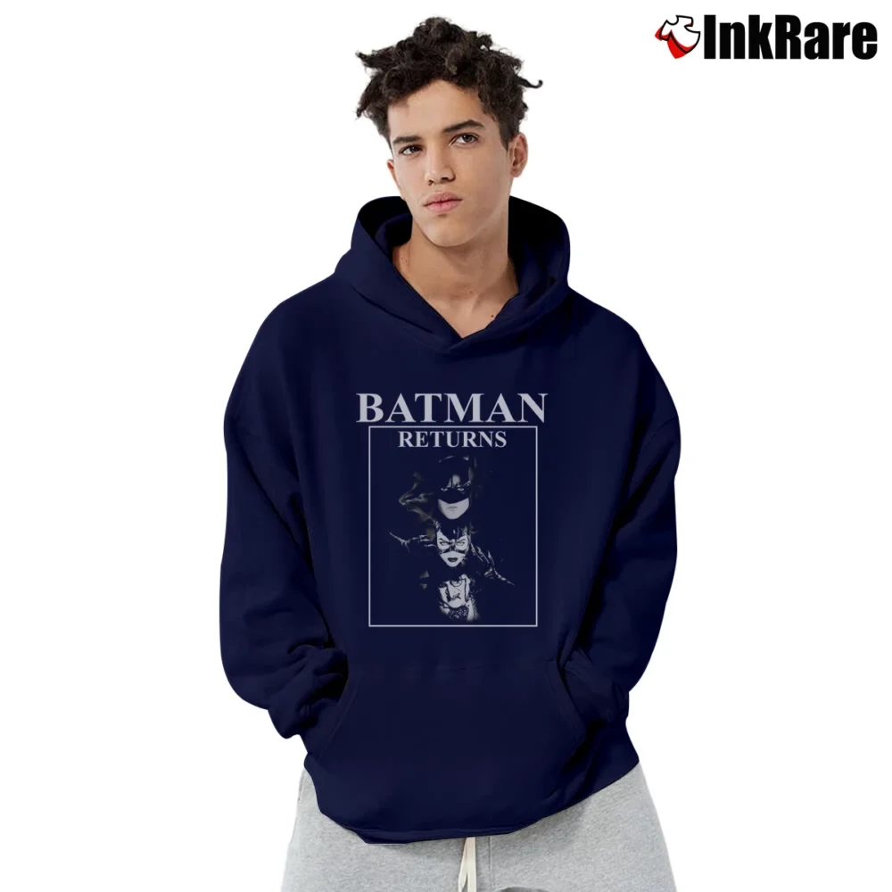 Men’s Batman Returns Retro Movie Comic Pullover Hoodie in navy | Cozy, Durable, Modern Fit