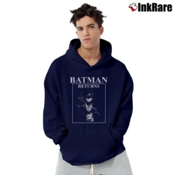 Men’s Batman Returns Retro Movie Comic Pullover Hoodie in navy | Cozy, Durable, Modern Fit