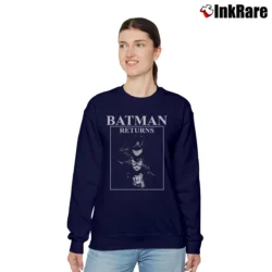 Women’s Batman Returns Retro Movie Comic Relaxed Sweatshirt in navy | Soft, Laid-Back Vibe