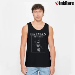 Men’s Batman Returns Retro Movie Comic Tank Top in black | Breathable, Active-Friendly Design