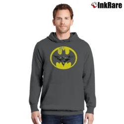 Men’s Batman Super Hero Graphic Pullover Hoodie in charcoal | Cozy, Durable, Modern Fit