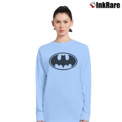 Women’s Batman Symbol Classic Long-Sleeve Top in light blue | Sleek, Versatile, All-Season