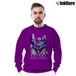 Men’s Batman The Animated Series Batman Robin DC Comics Crewneck Sweatshirt in purple | Cozy Fabric, Clean Style