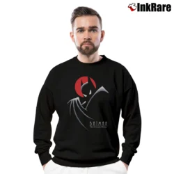 Men’s Batman The Animated Series Retro Classic Crewneck Sweatshirt in black | Cozy Fabric, Clean Style