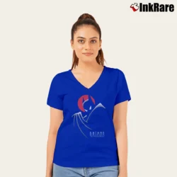 Women’s Batman The Animated Series Retro Classic V-Neck Tee in royal blue | Chic Neckline, Soft Texture